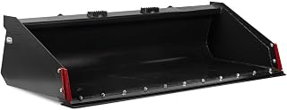 Titan Attachments 84" Grade 50 Pro Series Low Profile Dirt Bucket, Universal Quick Tach, Rolled-Back Design with 0.5" Thick Cutting Edge, 23.5 cu ft Capacity for Grading and Leveling