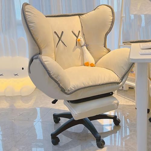 OZBME Silla para Videojuegos, sillón Giratorio Ajustable con reposapiés telescópico, reclinable y cómodo para Dormitorio, Sala de Estar y Oficina.