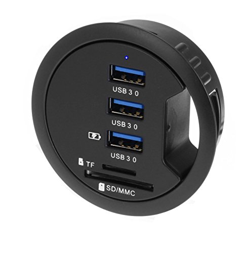 Concentrateur USB 3.1 pour trou de bureau afin de libérer de l'espace de travail