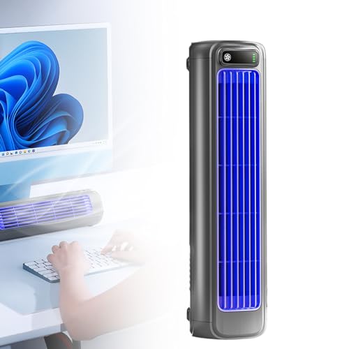 2026 New Cooling Ace Portable Air conditioner, Upgrade Cooling Fan with 3 Speeds & LED Touch Screen, USB Charging Air Conditioner for Bedroom Office Home (Grey)