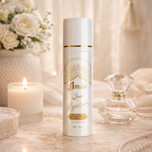 Image of Signature Aman No Alcohol Body Spray Deodorant - Long Lasting Non-Alcoholic Fragrance | Calm & Fresh Scent | Gentle on Skin Perfume Spray 70ml (Aman)