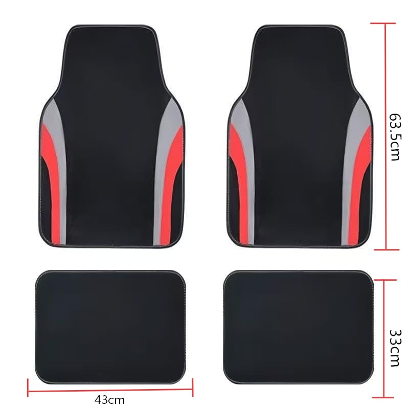 Tapis antidèrapant pour Amarok II 2022-2026 avec moquette rouge - 2