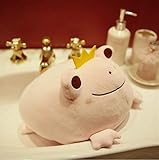 Farbe: rosa grün Wxizhu Weiches Spielzeug Süß der Krone Frosch Plüsch Kissen gefüllt Baumwollkinder Spielzeug Kawaii Lächeln Froschpuppen für Kinder Geburtstagsgeschenk Süßes Kuscheltier (Color : Pink)