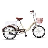□ Steady und Robdy: Dieses 3-Rad-Bike ist mit hohem Kohlenstoffstahlrahmen aufgebaut.Die Dreiecksstruktur ist für mehr Stand-Fähigkeiten konzipiert, damit Senioren und Jugendliche leicht zum Einkaufen fahren können, keine Sorge, sich herunterzufallen.