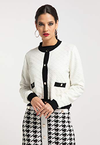 Faina 4059275723172 Cardigan, Bianco, M/L Donna