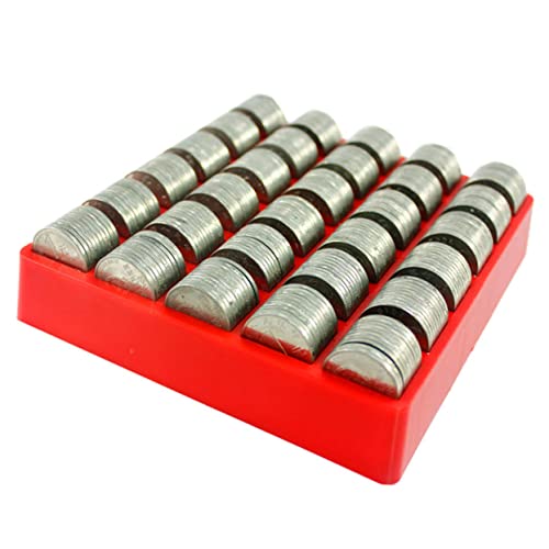 Caja organizadora para monedas Lurrose 2 piezas plástico rojo