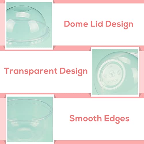 Jnnzzggu 50 Pack 9 Oz Clear Plastic Dessert Cups With Dome Lids,No Hole Disposable Snack Bowls For Pudding,Parfait,Fruits,Ice Cream,Cake #TOP2