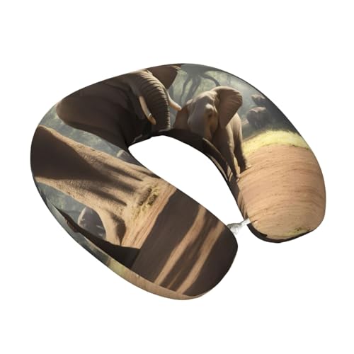 Almohada viscoelástica de viaje en forma de U cómoda 25 cm miniatura 2