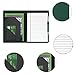 Konper Small Portfolio Padfolio Organizer, A5 Size Business Folder Portfolio, Binder for Men & Women,5 x 8 Writing Pad Included,Dark Green