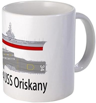 USS Oriskany CVA-34 - Taza de 11 onzas, color blanco