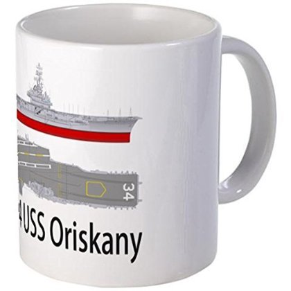 11 ounce Mug - USS Oriskany CVA-34 Mug - S White "