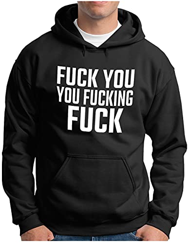Sweat à capuche Fuck You grande taille pull noir confortable