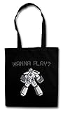 Dimensiones: 38 cm x 42 cm Urban Backwoods Wanna Play ? Controller Robot I Bolsas de la compra reutilizables