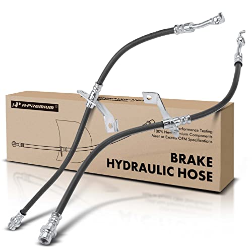 A-Premium Front Brake Hydraulic Hoses Compatible with Select Hyundai Models - Sonata 2011 2012 2013 2014 2015 - Replace# 587313Q500, 587323Q500(Pack of 2) by A-Premium - Used condition - US$38.47