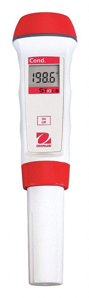 Ohaus ST10C-B Medidor de conductividad, resistente al agua, 0-1999 μs/cm