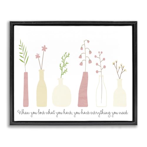 Love What You Have Mixed Flowers, 16 x 20 Inch Canvas in Floater Frame
