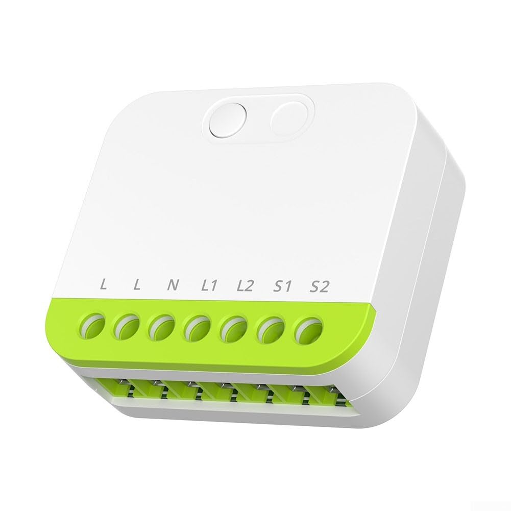 per Zigbee Smart Switch 2-Channel 16A Modulo di Controllo Doppio Design Compatto per Domotica Compatibile per Alexa Google