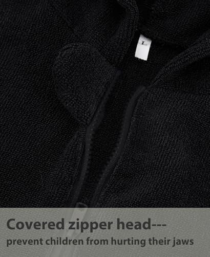 Image of MissShorthair Hooded Towel Robe for Kid, Zipper Beach Cover Up, Swim Changing Robe for Boy, Girls Bath Towelling Poncho