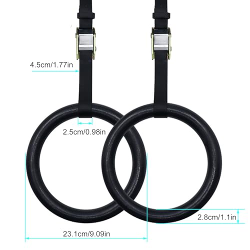 Set de anillas con correa ajustable para gimnasio miniatura 4