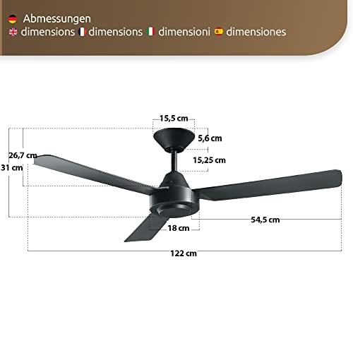Ventilateur de plafond intérieur extérieur Bayside Calypso - 7