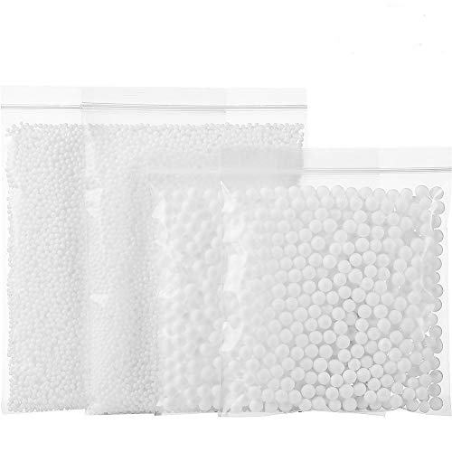 Foam Balls for Slime DIY and Art Craft Supplies – Colorful Styrofoam Beads 0.1-0.35 inch(31000pcs) for Kids Homemade Slime, Home Decorative, Wedding and Party Decorations (4 Pack White)
