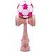 White & Pink Soccer Ball Kendama And Extra String