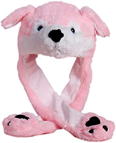 Amazon Co Jp おかしい動物ぬいぐるみ帽子漫画かわいいトイ耳移動ジャンプ耳介キャップ女性女の子コスプレホリデーパーティーの小道具 C ホーム キッチン