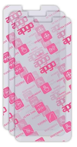 apgo 3x Cristal protector Ultra-Clear Hybrid compatible con LG G8 ThinQ, cristal nano flexible, gran reemplazo para cristal templado, resistente a rayones, adhesivo total