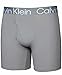 Calvin Klein Boxer Brief Micro Rob Soft Micro Fiber Functional Fly Moisture Wicking All Day Comfort Logo Waist Band ( 3 Pack) (Black Dark Grey Light Grey)