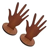 TEMPNAP 2piezas Soporte Para Anillos Forma De Mano Exhibidor De Joyería De Madera Organizador De Anillos y Pulseras Para Decoración De Mesas y Almacenamiento De Accesorios