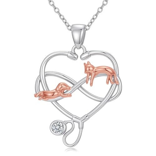 Collier stéthoscope en argent 925, bijou d'allaitement d'une finition prestigieuse