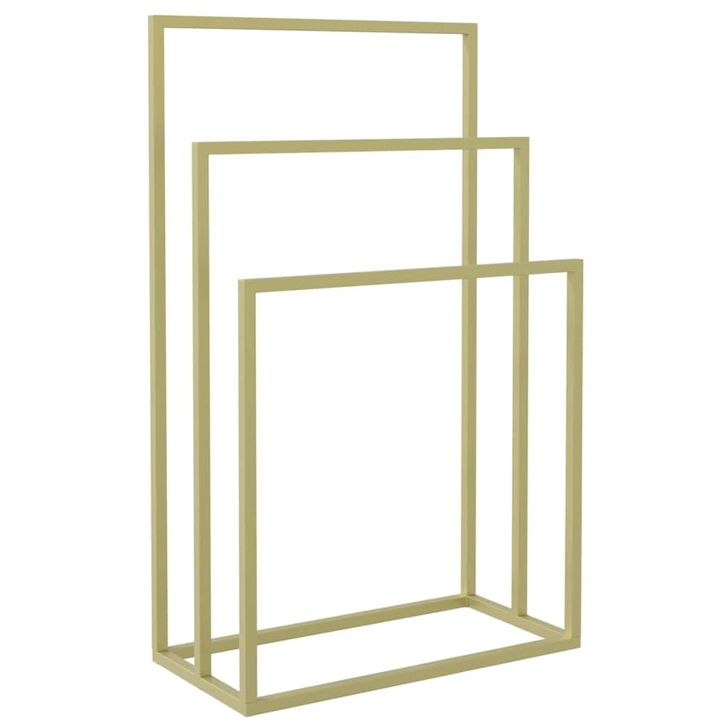 vidaXL Freestanding Towel Rack - Gold - 48x24x79cm - Iron