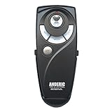 Anderic UC7083T 3-Speed Ceiling Fan Remote Control With Wall Mount - Black (Up Light, Down Light, High, Med, Low, Off Keys) - Receiver Not Included