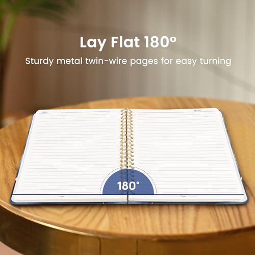 Image of Spiral Lined Journal for Women, Pretty Hardcover Journal Notebook, A5 | Hardcover Design, 6 inch x 8 inch, 140 Pages, for Work, Note Taking & Journal Writing, Starry Night
