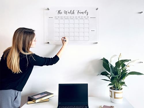 Clicked Craft Family Name Calendar Personalized Acrylic Wall Calendar thumb #1