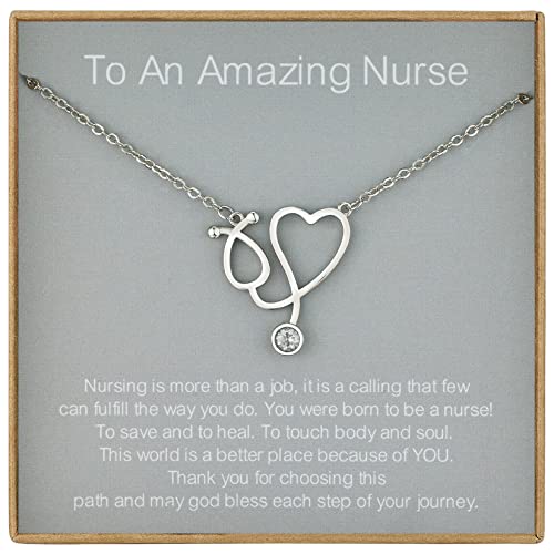 Famdecor Nurse Necklace Nurse Appreciation Gifts