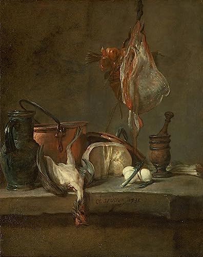 Toile peinture murale Chardin la raie impression d'art premium 60x90