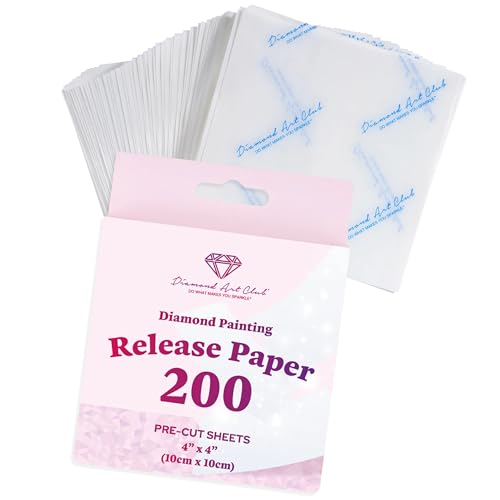 DIAMOND ART CLUB 200-Piece Premium Diamond Painting Release Paper Pack Multiuse Painting Paper Precut Cover Replacements 4 x 4 (10 cm x 10 cm)