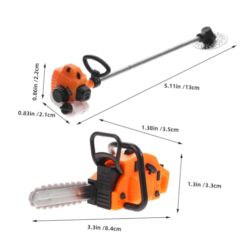 PAMINGONO 2 Stücke Kettensäge Modell Miniatur Kettensäge Spielzeug Garten Ornamente Im Freien Für Mini Prop