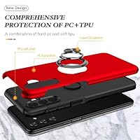 Dechyi hülle für Samsung Galaxy A25 5G (6.5") und 2 Stück gehärtetem Glas Displayschutzfolie Handyhülle mit Ringhalterung stoßfest, Kratzfest strapazierfähig Schutzhülle Rot – Ansicht 4