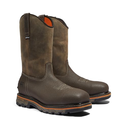Timberland PRO Timberland PRO Men's True Grit Pull On Composite Safety Toe Waterproof Industrial Western Work Boot, Brown Turkish Rancher-2024 NEW, 9 W US