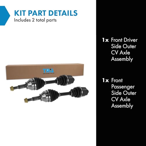 Image of TRQ Front Driver & Passenger Side CV Axle Assembly Set for 05-10 Chevrolet Cobalt 06-11 HHR 07-09 Pontiac G5 05-07 Saturn Ion