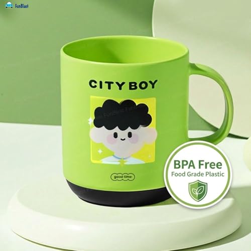 Image of FunBlast Milk Mug for Kids - 450 Ml; Unbreakable Mug for Kids, Milk Mugs for Kids Unbreakable - Milk Drinking Cup for Kids (City Boy)