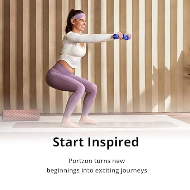 Portzon Weights Dumbbells Set with Various Color and Weights and Compatible, 1-15 LB, Anti-Slip, Anti-roll, Hex Shape