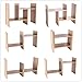 PENGKE Office Storage Rack,Desktop Organizer,Home Decor Adjustable Wood Display Shelf Rack,True Natural Stand Shelf,Office Supplies Desk Organizer,Light brown