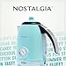 Nostalgia Retro Stainless Steel Electric Tea And Water Kettle, 1.7 Liters, Auto-Shut Off & Boil-Dry Protection, Water Level Indicator Window, Aqua