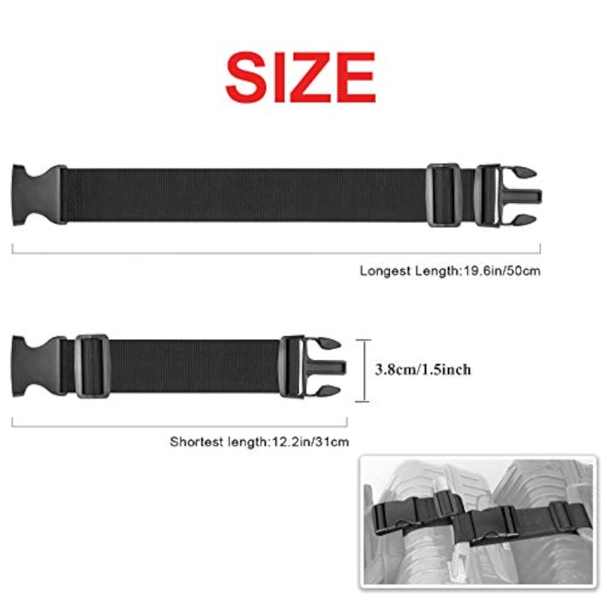 2pcs Add a Bag Luggage Set Strap Travel Accessories
