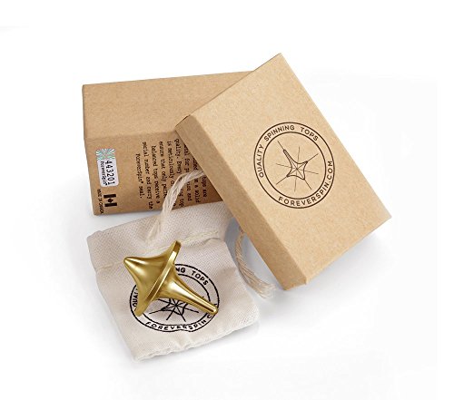 ForeverSpin 24kt Gold Plated(Brush-Finish) Spinning Top - World Famous Metal Spinning Tops - Thumbnail 3