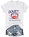 Womens Funny Beach Shirts, If Crabby Please Return to The Beach T-Shirt Funny Crab Summer Coastal Tee