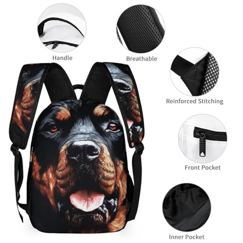 Carry on Backpack,Cool Rottweiler Dog Art Print Backpack,classical Travel Backpack,backpack with Pocket,unisex Travel Work Bag4